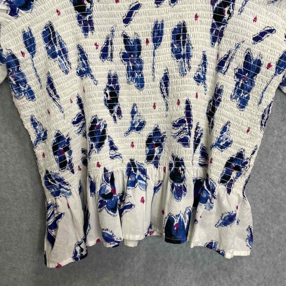 Baum und Pferdgarten Mynowa Top Womens 44 US 14 Floral Print Smocked Cotton‎ - Picture 8 of 14